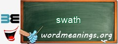 WordMeaning blackboard for swath